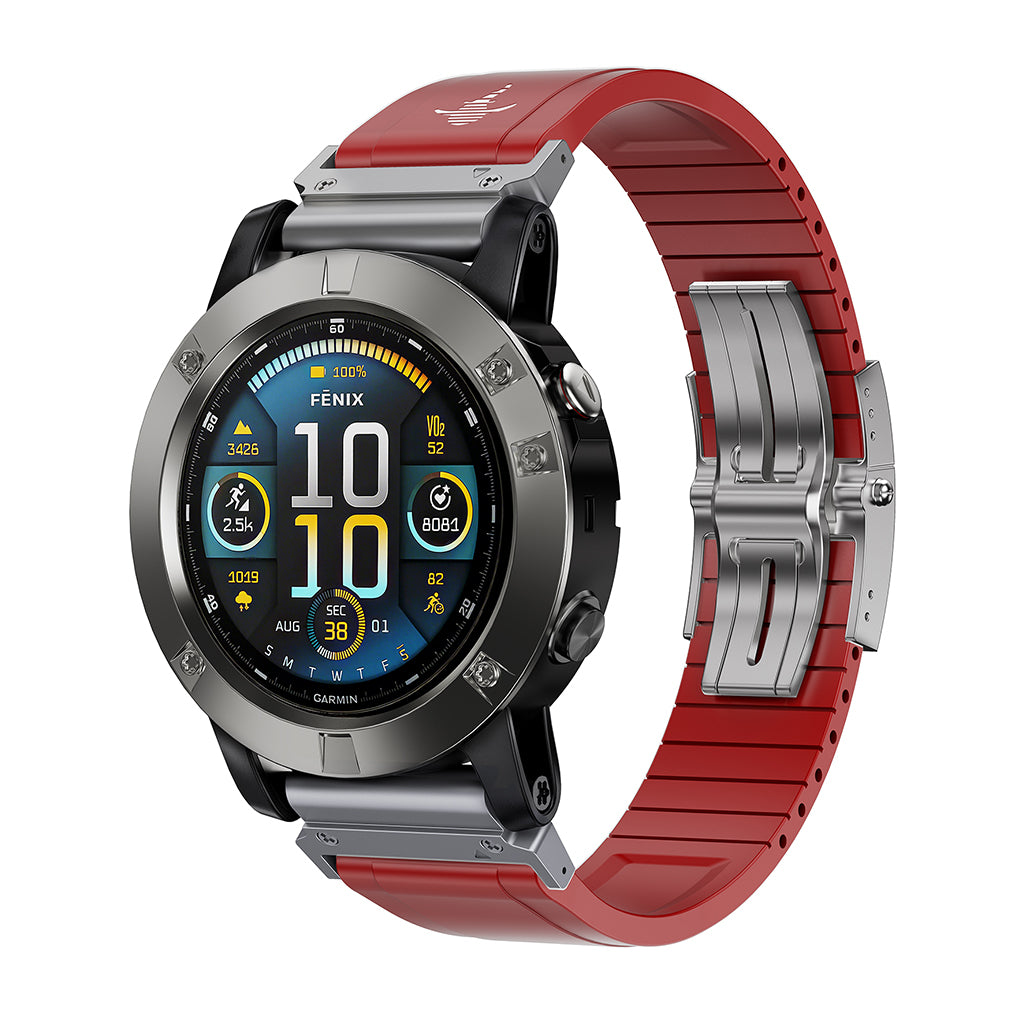 The Shark — Fine Watchmaking Grade FKM Garmin Watch Band
