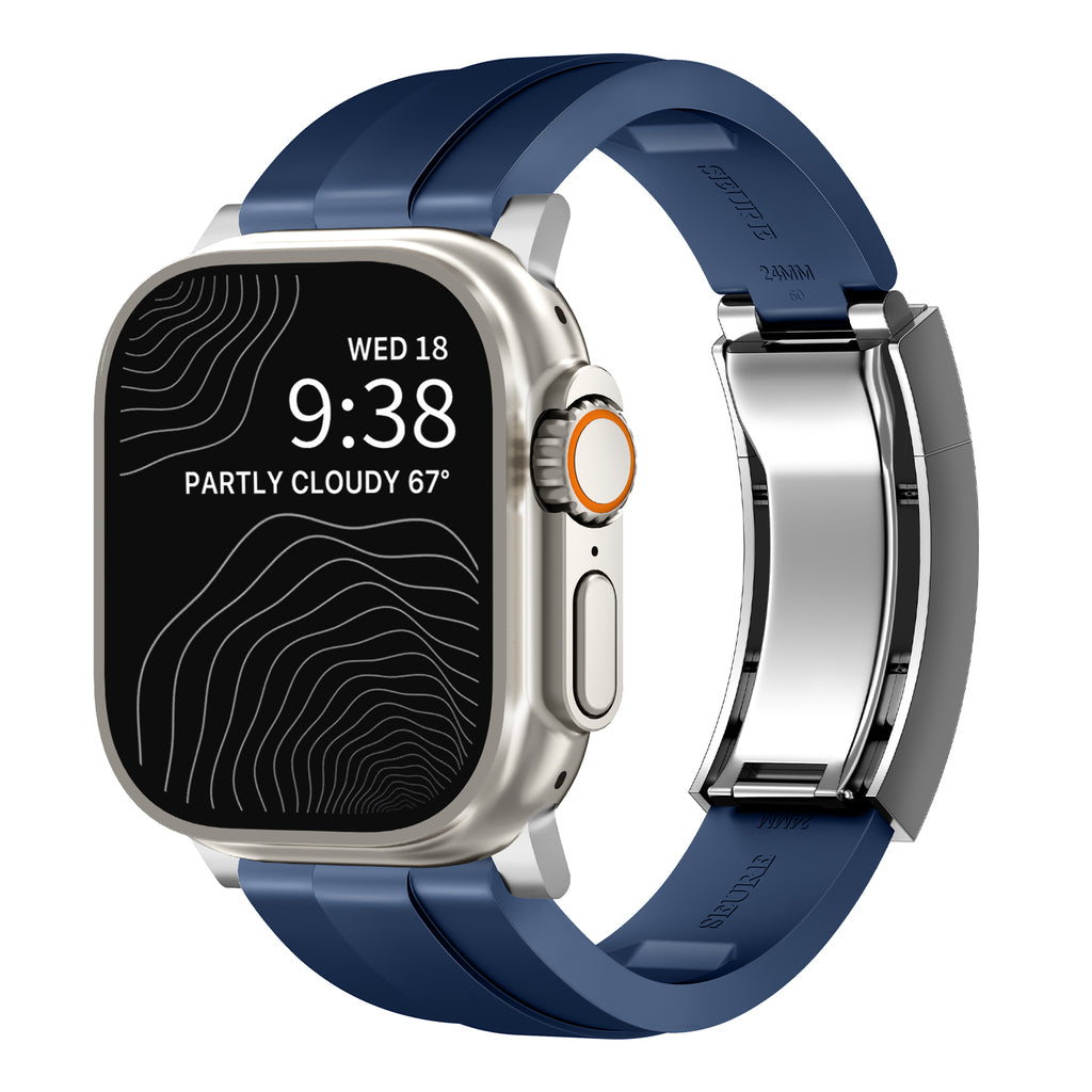 SEURE R Elite FKM Band for Apple Watch | Micro-Adjust Deployment Clasp
