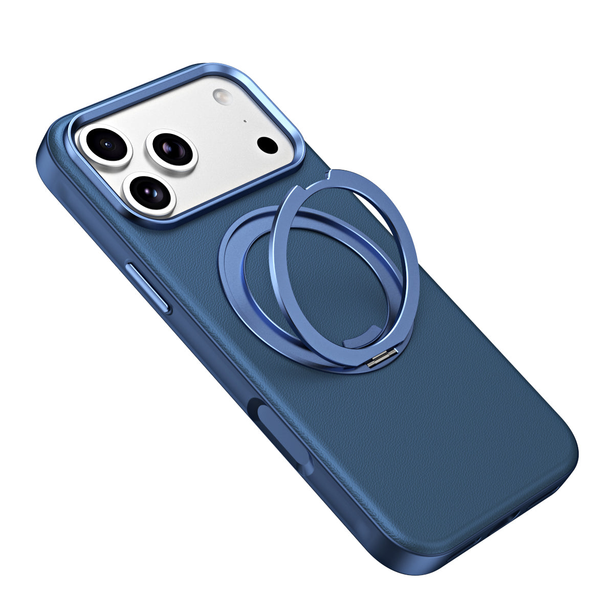 Leather MagSafe Case with 360° Ring Stand