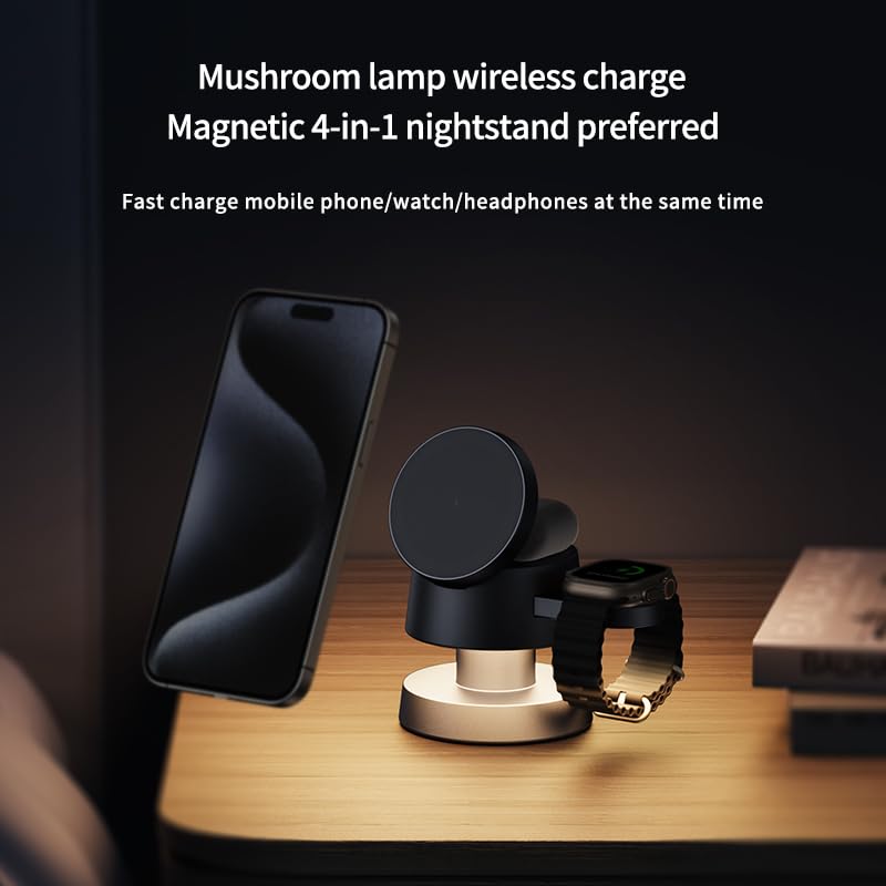 3 in 1 Magnetic Charger with Ambient Light 