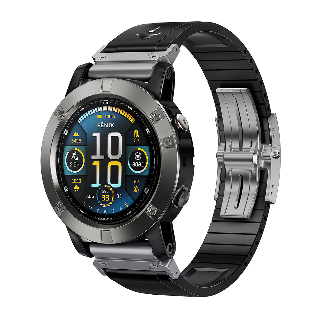 The Shark — Fine Watchmaking Grade FKM Garmin Watch Band