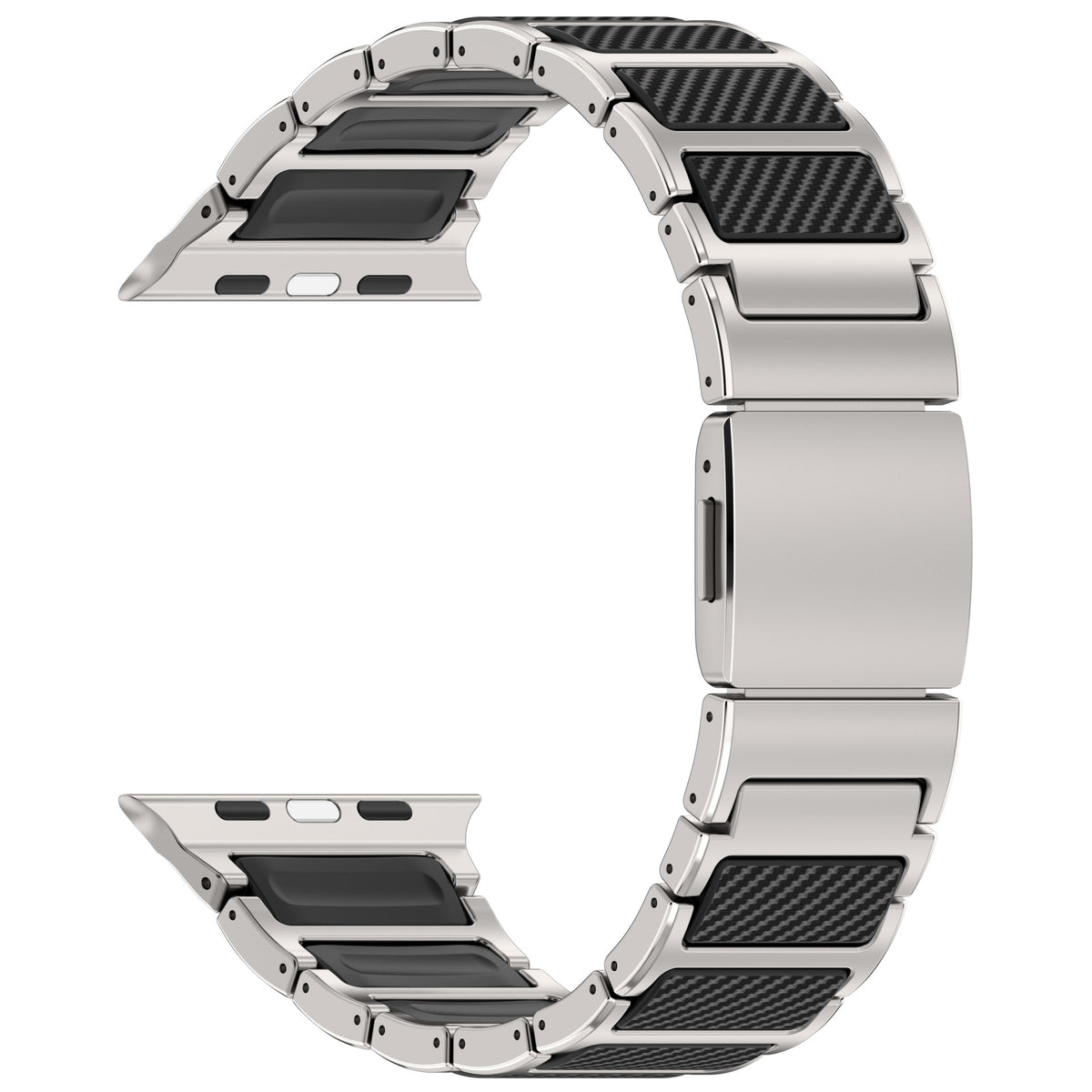 Titanium & Carbon Fiber Magnetic Link Band