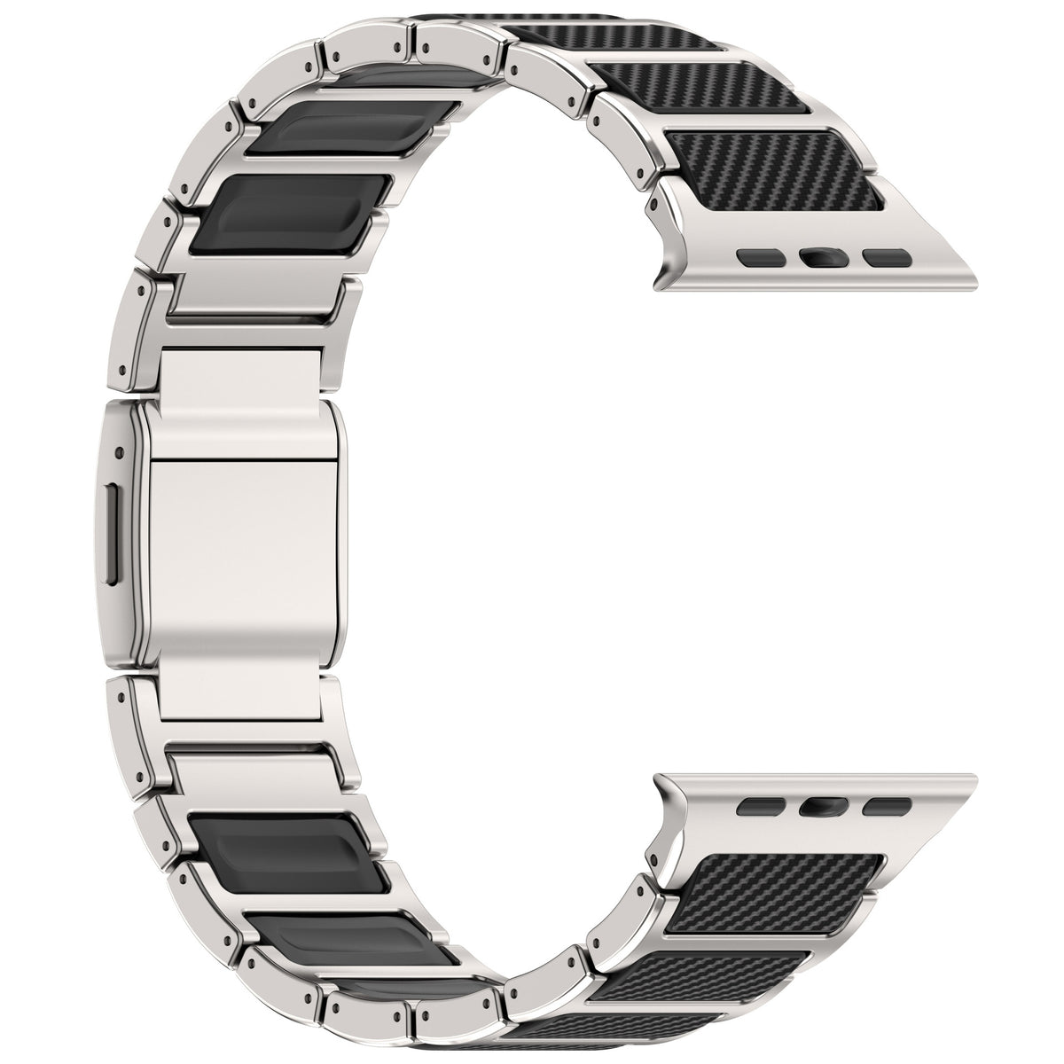 Titanium & Carbon Fiber Magnetic Link Band