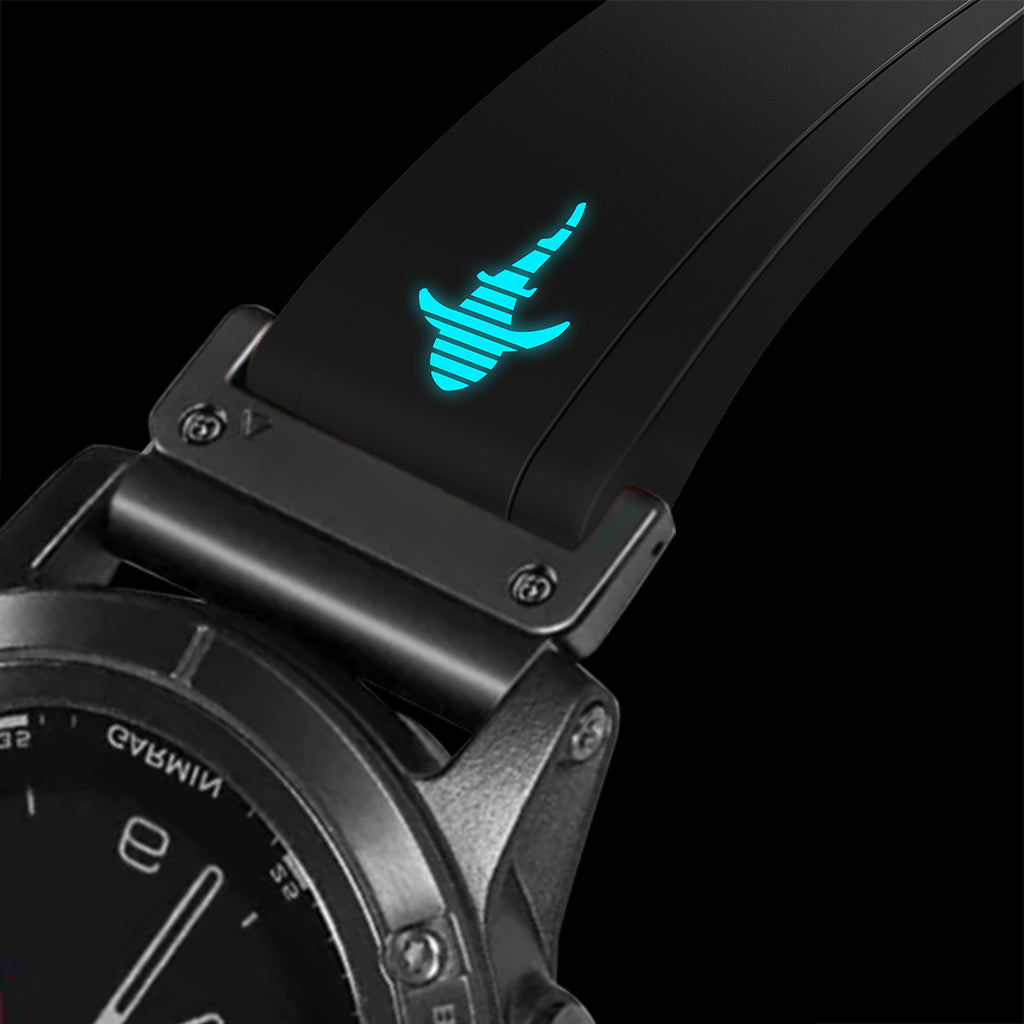The Shark — Fine Watchmaking Grade FKM Garmin Watch Band