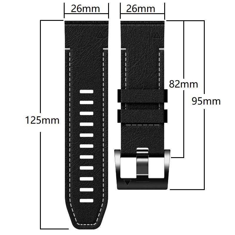 Garmin Quick Fit Rubber With Leather Band