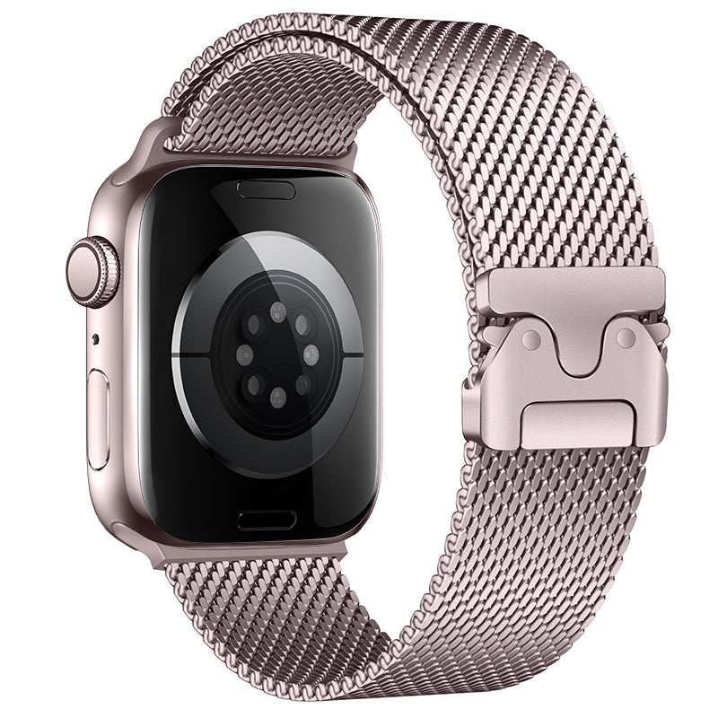 SEURE Milanese Loop Band for Apple Watch Pink 49mm 46mm 45mm 44mm