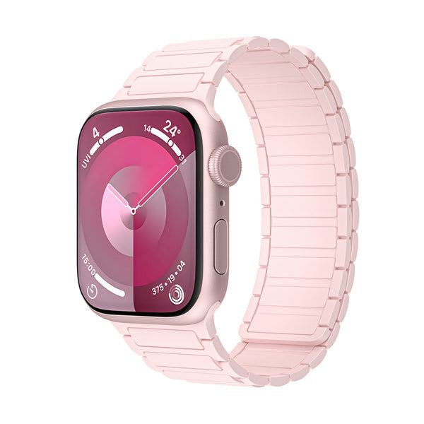 SEURE Silicone Magnetic Loop Watch Band for Apple Watch Pink 44mm 45mm 46mm 49mm