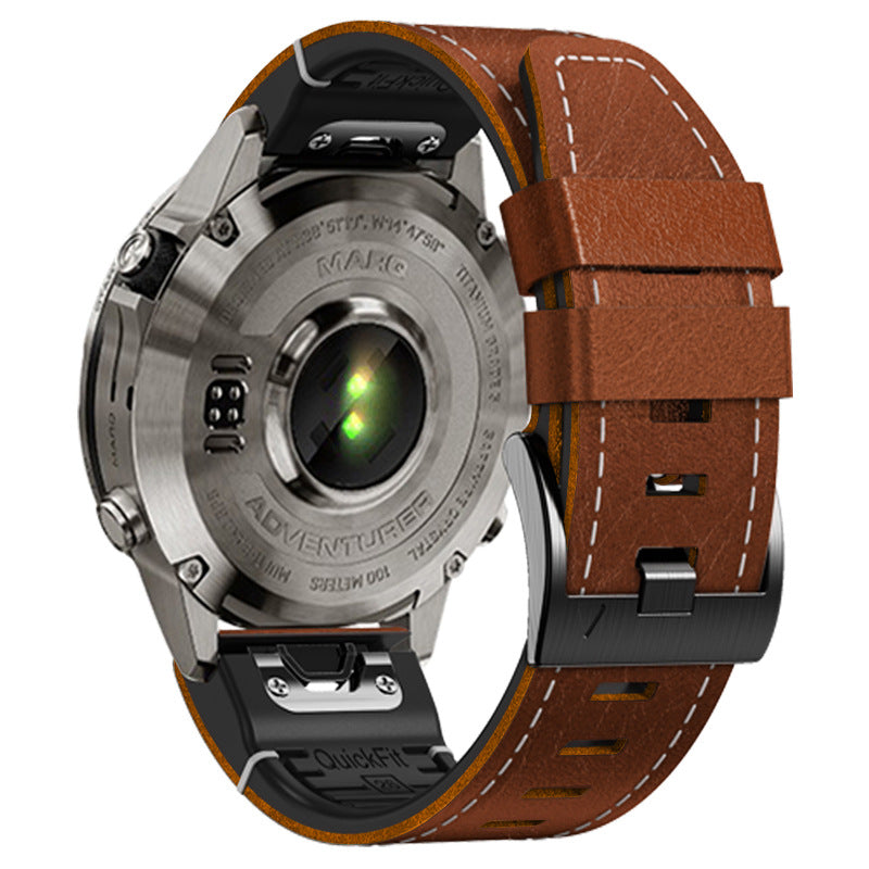 Garmin Quick Fit Rubber With Leather Band