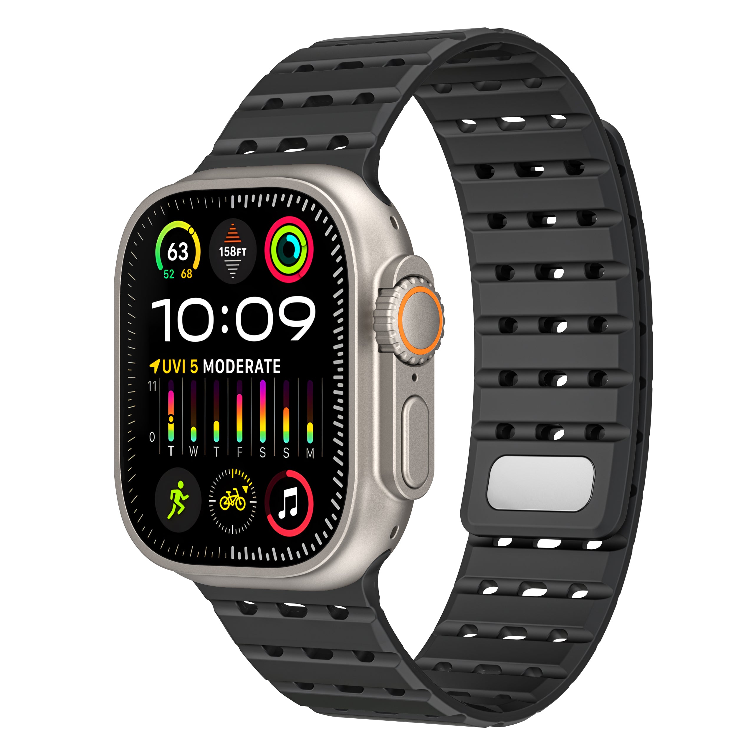 AW Breathable Magnetic Silicone Strap For Apple Watch