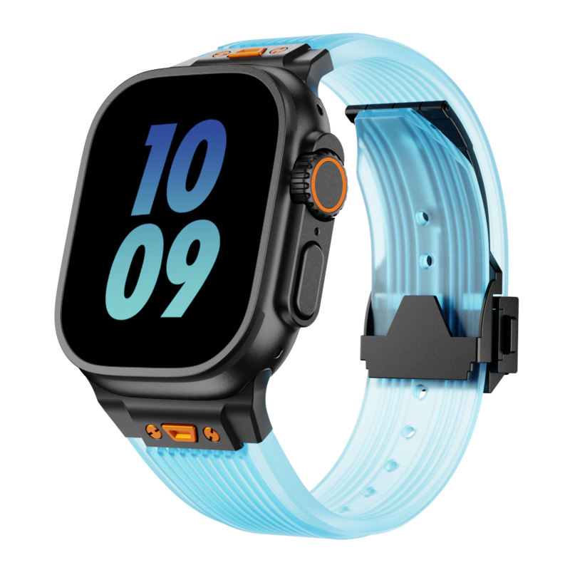 Clear silicone apple watch band sale