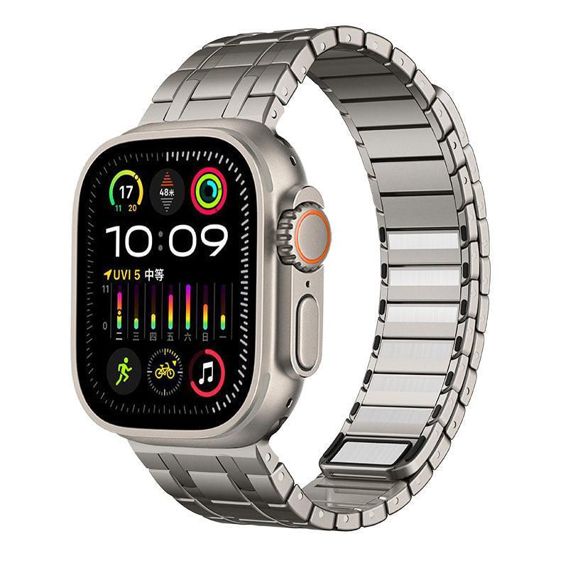 SEURE AP Frosted Stainless Steel Magnetic Band for Apple Watch Titanium 40mm 41mm 42mm