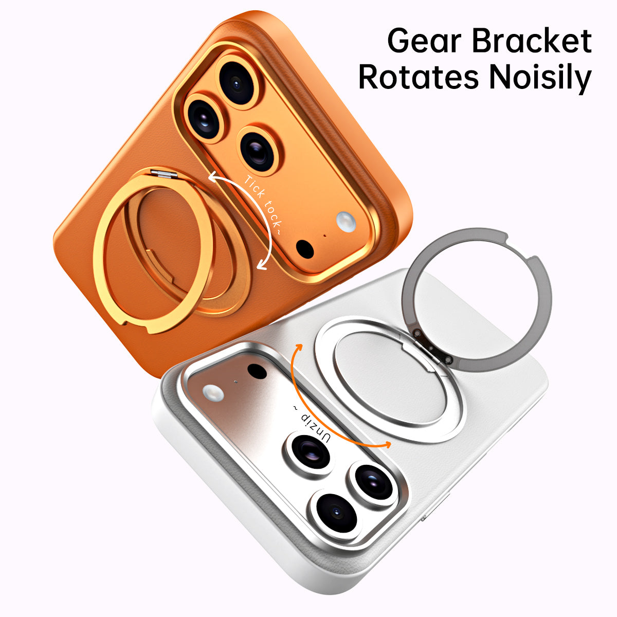 Leather MagSafe Case with 360° Ring Stand