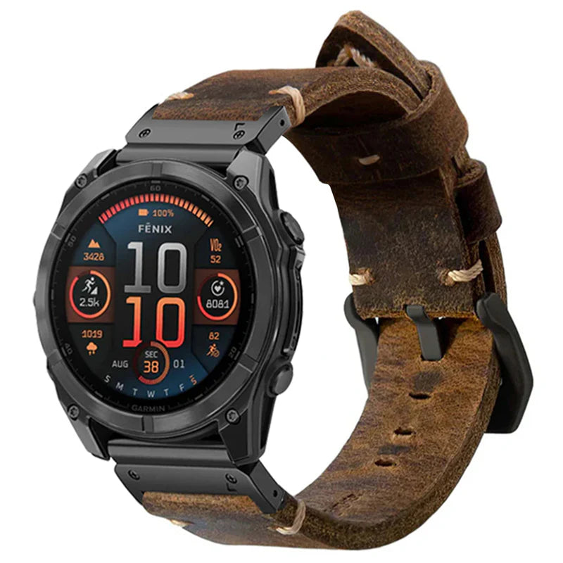 GARMIN カンバンクラインまとめ Garmin QuickFit Vintage Leather Band
