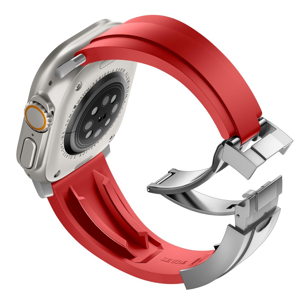 SEURE R Elite FKM Band for Apple Watch | Micro-Adjust Deployment Clasp