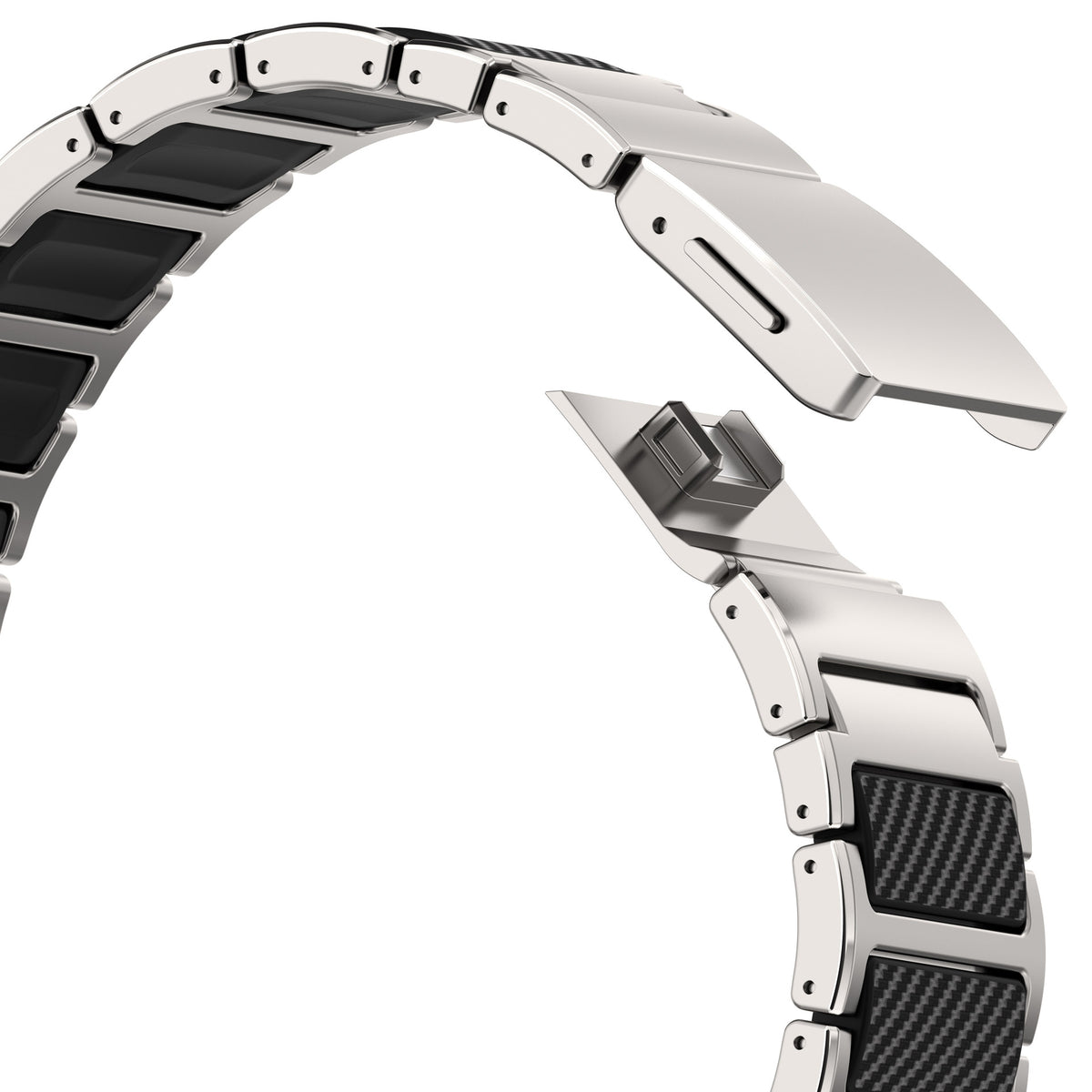 Titanium & Carbon Fiber Magnetic Link Band