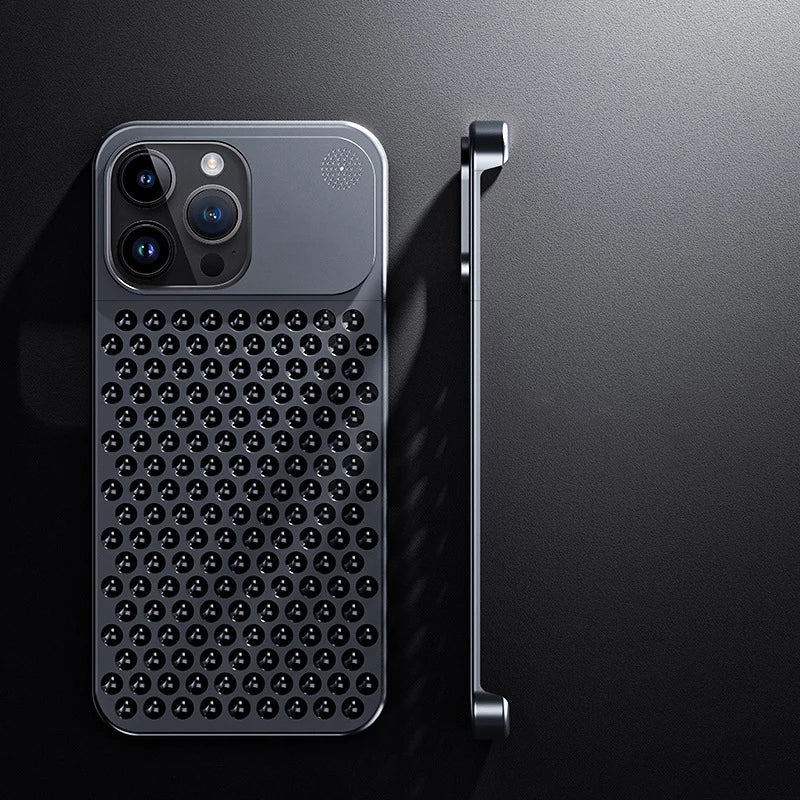 Metal Titanium Aluminum alloy Borderless Protective Case For iPhone