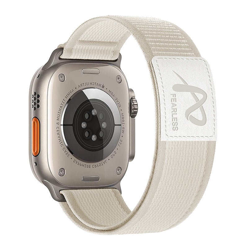 Leather Label Trail Loop Nylon Band For Apple Watch