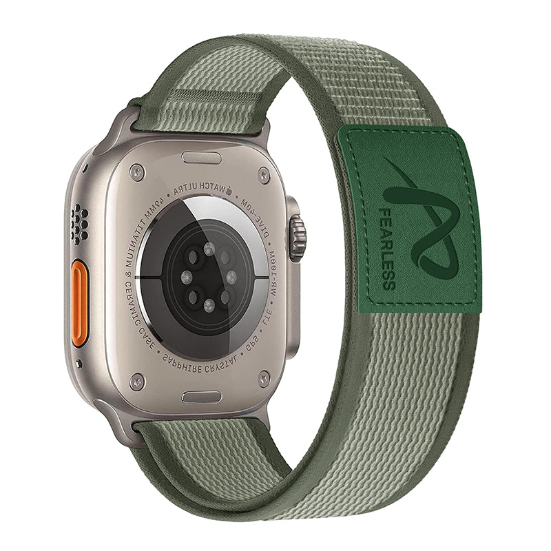Leather Label Trail Loop Nylon Band For Apple Watch