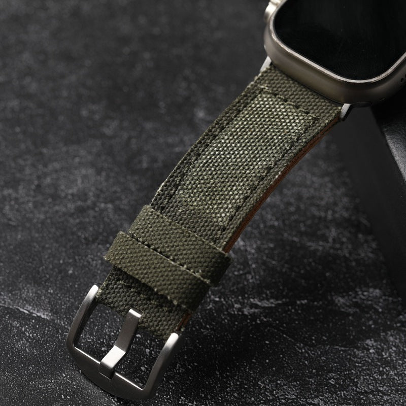 Canvas Leather Band For Apple Watch