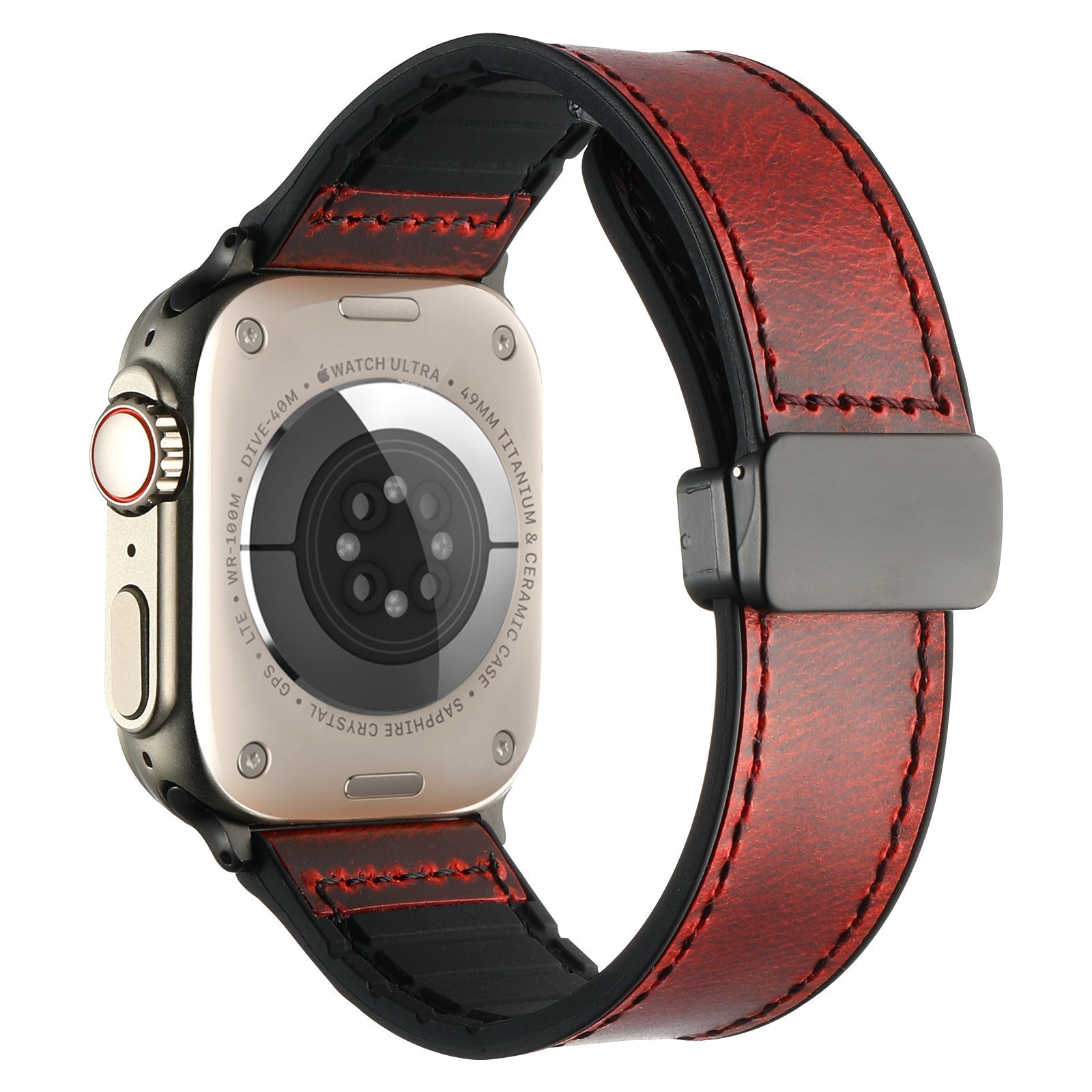 Leather Silicone Band For Apple Watch
