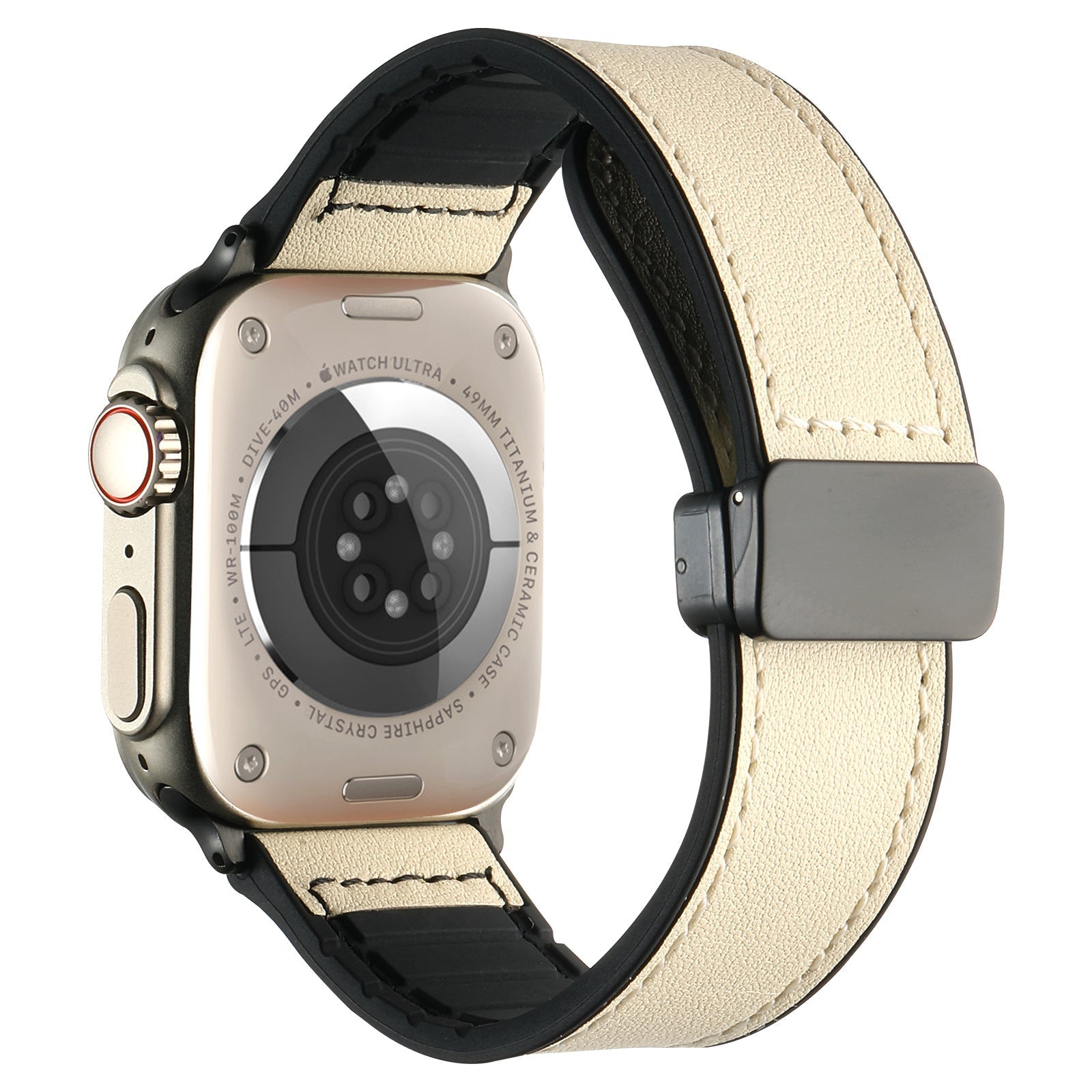Leather Silicone Band For Apple Watch